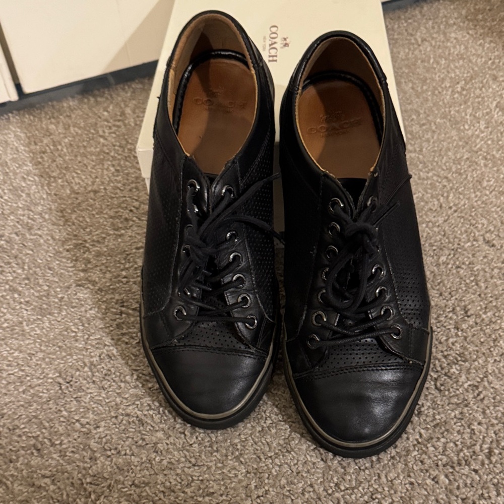 Coach Black Leather Men's Sneakers